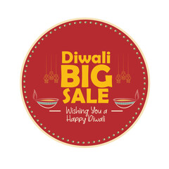 Diwali Celebration Poster with Oil Lamps and oil lamps representing traditional Diwali celebrations on a vibrant gradient background