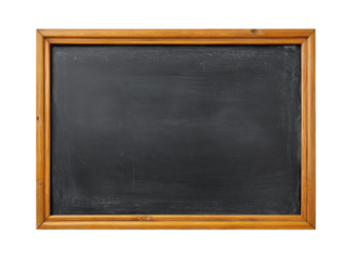Empty antique wooden-framed chalkboard