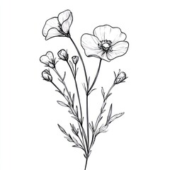 Obraz premium Art illustration minimalist drawing.