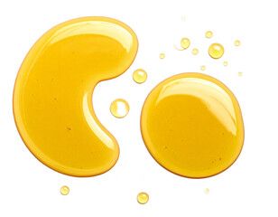 oil puddle splash isolated on transparent background, top view
