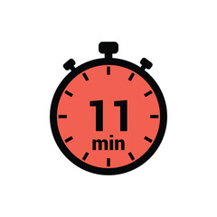 min 11 time icon vector design illustration background