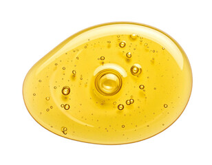 oil puddle splash isolated on transparent background, top view
