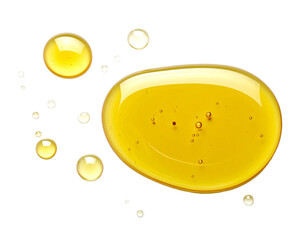 oil puddle splash isolated on transparent background, top view