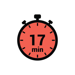 min 17 time icon vector design illustration background