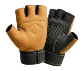 Split-leather mitts with breathable mesh palms for sweat management