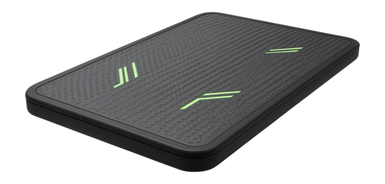 Water-resistant polyethylene mat with embossed patterns for outdoor boot camps