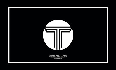 Alphabet letters T or TT logo monogram