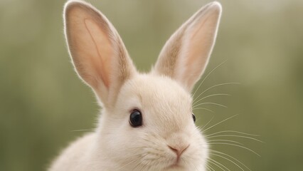Obraz premium Adorable fluffy rabbit portrait.