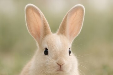 Obraz premium Adorable bunny with curious expression.