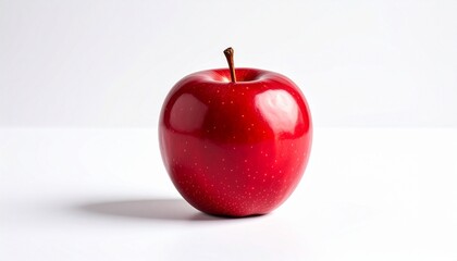 red apple on white background