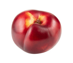 ripe nectarine isolated on white background