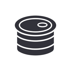 Simple Depiction Of A Cylindrical Can Food Container Ready For Preservation Storage