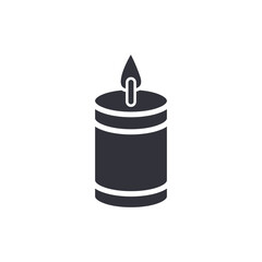 Minimalist Candle Icon With Flickering Flame Symbolizing Serenity And Illumination