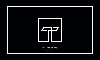Alphabet letters T or TT logo monogram