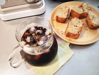 Banana cake and Coffee