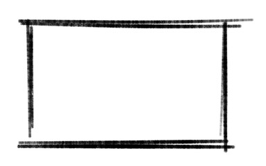 illustration: hand drawn pencil scribble frame in rectangular shape isolated on white or transparent png