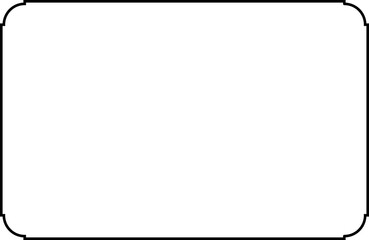 Black Multiline Certificate Frame with Curved Corner. 1