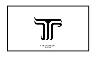 Alphabet letters T or TT logo monogram