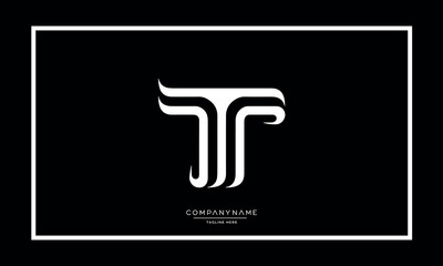 Alphabet letters T or TT logo monogram