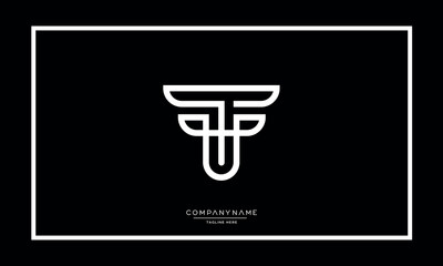 Alphabet letters T or TT logo monogram