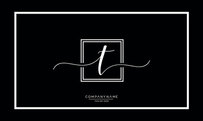 Alphabet letters T or TT logo monogram