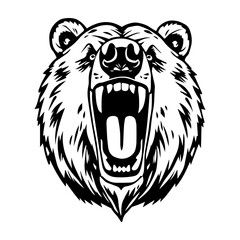 bear head silhouette vector illustration