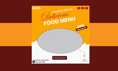 social media food post design