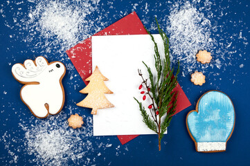 Christmas background with  cookies.