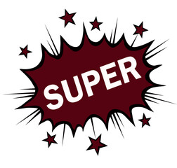 red starbrust sale sticker super sale on white background