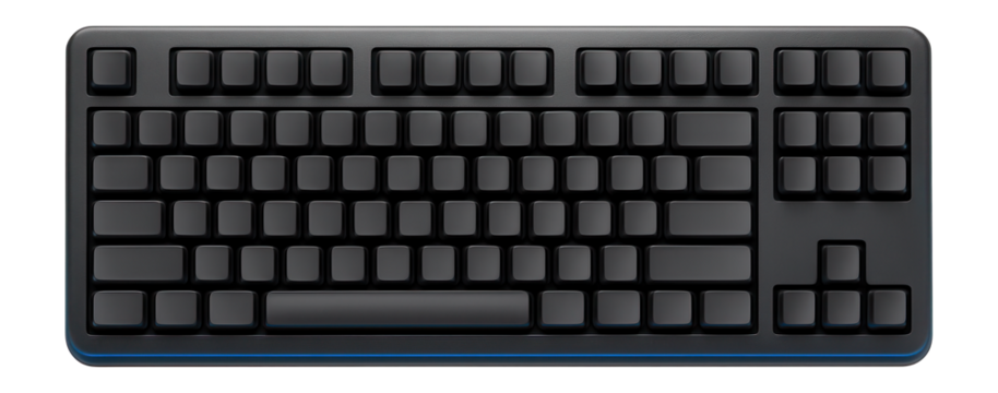 Membrane keyboard with spill-resistant design and quiet key presses for office use