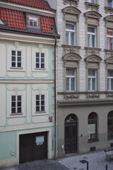 facade of a building in old town prague czech republic, east european architeture