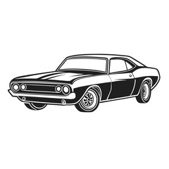 Fototapeta premium Illustration of a classic muscle car, a vintage vehicle