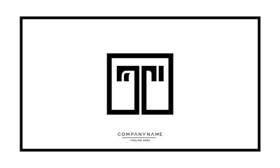 Alphabet letters T or TT logo monogram