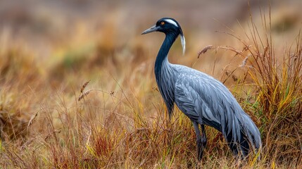 Obraz premium Elegant Crane in Natural Habitat