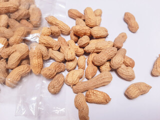 peanuts isolated on white background