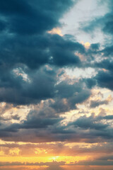 sunset in the sky