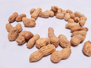peanuts isolated on white background