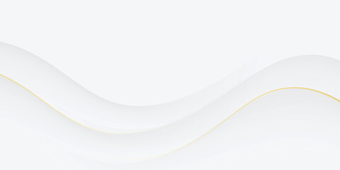 White background with golden lines. vector ilustration.