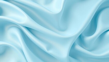 Obraz premium Soft, flowing light blue fabric waves, abstract tranquil design, textile, sky
