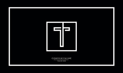 Alphabet letters T or TT logo monogram