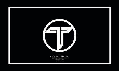 Alphabet letters T or TT logo monogram
