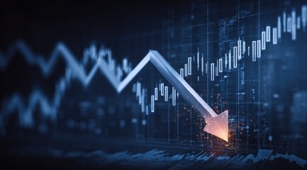 Chart showing a significant downward trend