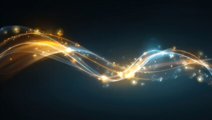 Fototapeta premium Abstract swirling luminous lines on dark background