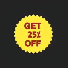25% Off Discount Sticker