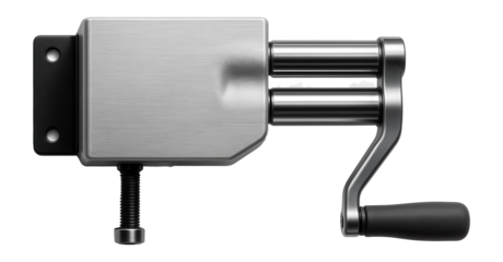 Wall-mounted bead roller with a space-saving design for use in compact workshops.