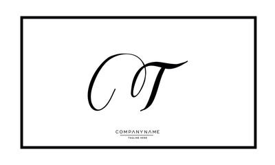 Alphabet letters T or TT logo monogram