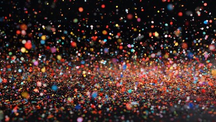 Colorful confetti explosion on black background (1)