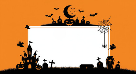 Spooky Halloween Background Frame