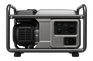 Heavy-duty industrial gas generator with a reinforced steel frame for construction sites.