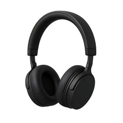 Modern headphones isolated on transparent background.